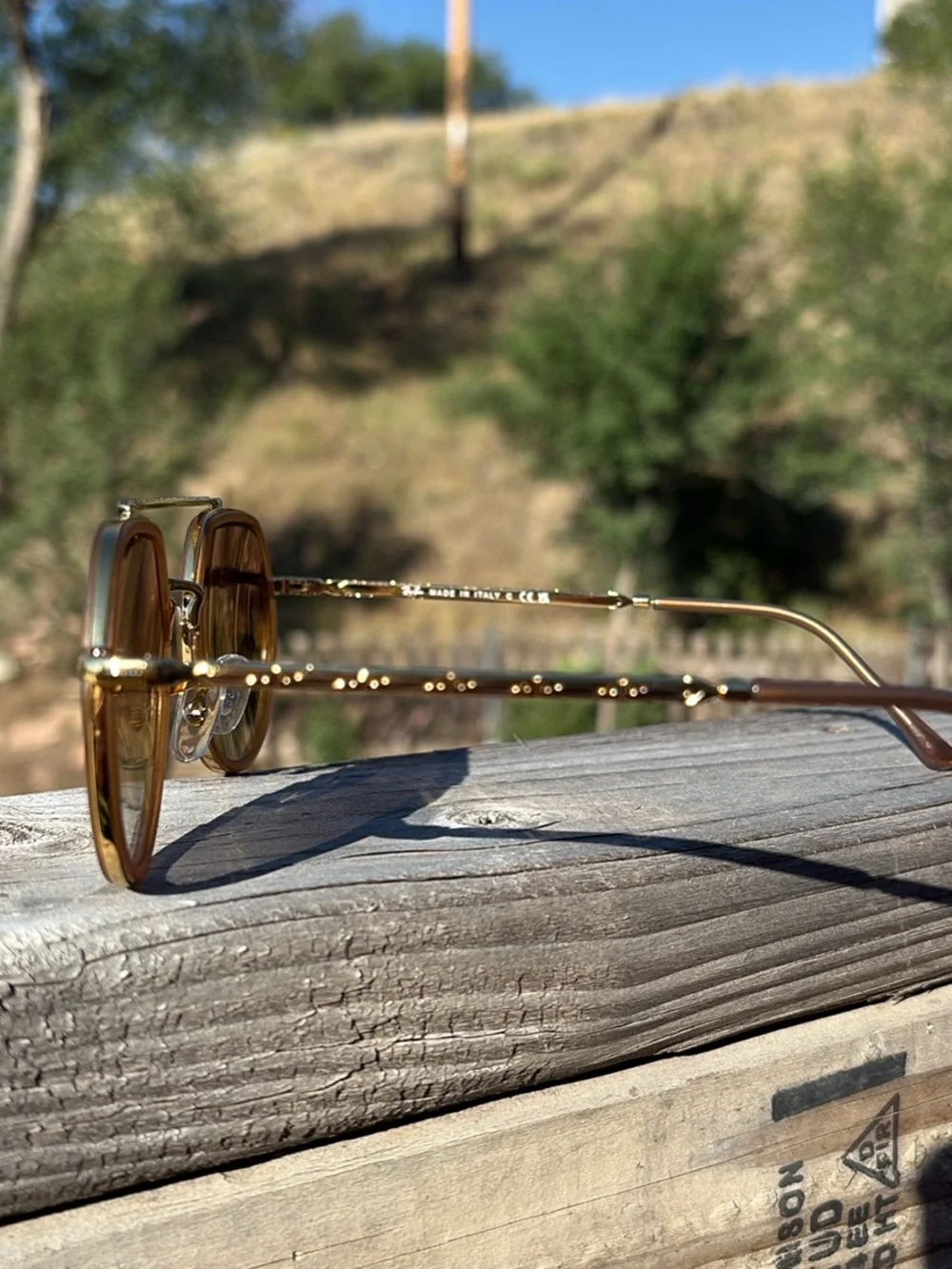 Ray-Ban Gold Frame with Brown Gradient Lenses Sunglasses